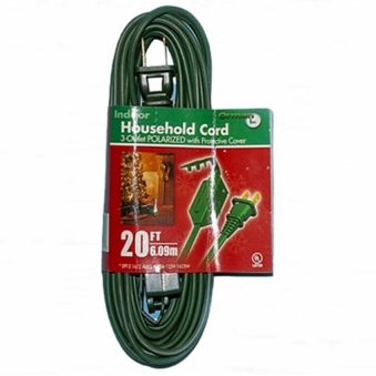 20 Foot Green 3 Outlet Extension Cord