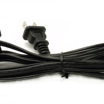 C7 Black Blow Mold Light Cord With Clip in Socket