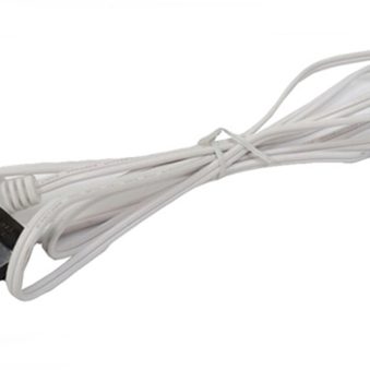 C7 Blow Mold Replacement Light Cord With Clip in Socket White Wire