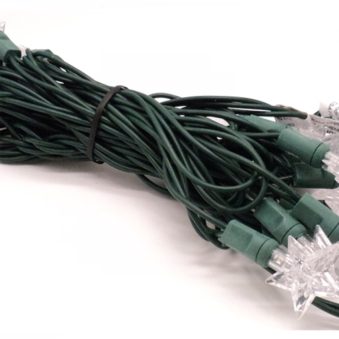 C7 LED Cool White Star Lights 25 Count