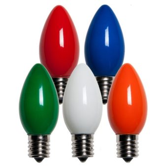 C9 Opaque Multi Color Replacement Bulbs