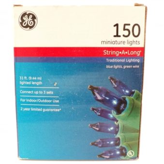 GE Blue Incandescent Mini Lights 150 Count