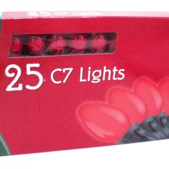 Noma C7 Ceramic Red Christmas Lights 25 Count