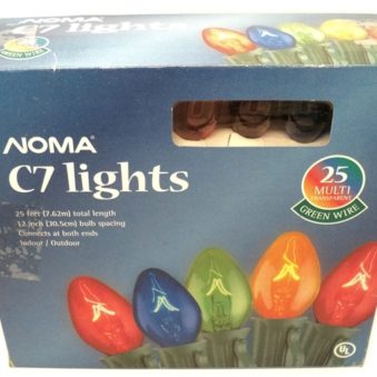 Noma C7 Transparent Multi Color Christmas Lights 25 Count