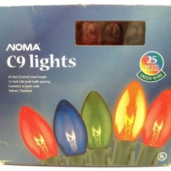 Noma C9 Transparent Multi Color Christmas Lights 25 Count
