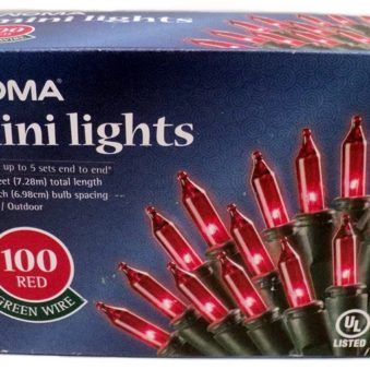 Noma Red Incandescent Mini Lights 100 Count