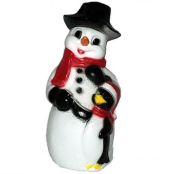 Union Products Snowman with Penguin Christmas Blow Mold