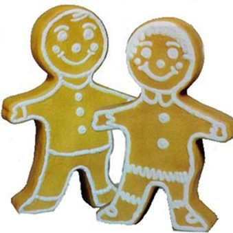 Union Products Gingerbread Boy and Girl Christmas Blow Mold