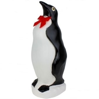 Union Products Penguin with Red Bow Christmas Blow Mold