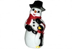 Snowman with Penguin Christmas Blow Mold